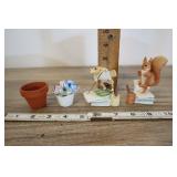 Beatrix Potter Porcelain Frog & Squirrel Figurines