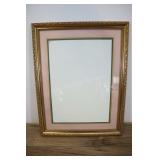 Vintage Gold Picture Frame, Pink And Green Mats