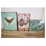 Metal Chicken Signs