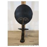 Wooden Carved Sculptural Paddle, 14.5"h