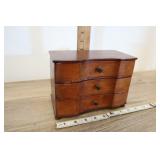 Miniature Wood Dresser, 3 Drawers 8.25"x5.75"