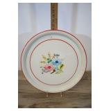 Vintage Hand Painted Metal Tray, 16"w