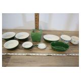 Assorted Green Dishwares