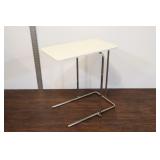 Light Duty White Mcm End Table, 21" Tall