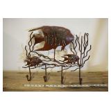 Metal Swimming Fish Coat Rack.
