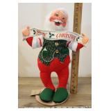 1992 Annalee 18" Santa With Merry Christmas Banner