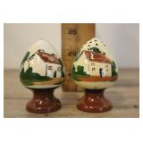 Watcombe Torquay Pottery Motto Ware Salt Pepper