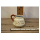 English Torquay Motto Ware Pottery, Creamer