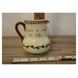 English Torquay Motto Ware Pottery, Pitcher Wealth