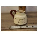 English Torquay Motto Ware Pottery, Creamer, Help