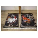 Rooster Serving Placemats, Black
