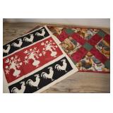 Rooster Service-placemat, Red Black