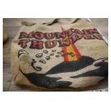 Mountain Thunder Burlap Tote Bag With Liner