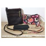 Leather Fossil Bag, Black Leather Bill Fold And