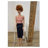 1958 Midge Bubble Cut Red Hair Barbie, Pencilskirt