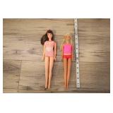 Pair Of 1966 Beach Barbies, Bandable Legs