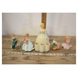 Assorted Dresser Dolls- Porcelain Brush Holder,
