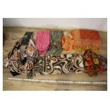 Assrtd Neck Scarves- Orange, Brown, Leopard, Pink