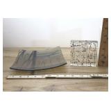 Art Glass Display Plate And Vase