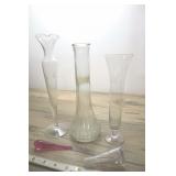 Assrtd Long Stem Glass Vases, Mini Vase, Glassdrop