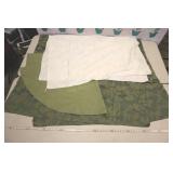 Green Table Covers,+ White, Largest Approx 57x110"