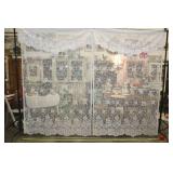 Sheer Curtain And Valance Set, 55x86" White