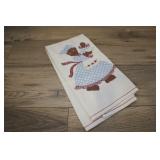 Embroidered Baker Teatowel, With Bowl And Wisk