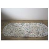 Vitnage Braided Knot Rug, Short Oval Multi Color