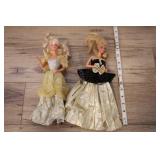 Pair Of 1966 Ballgown Barbies, Bendable Legs