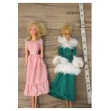 Pair Of 1966 Barbies, Holiday Gown, Spring Dress
