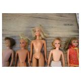 Set Of Vintage Barbies, 1963, 1966, 1967(x2), 1969