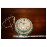 Rare Seafoam Green Retro Wall Clock, Mk1