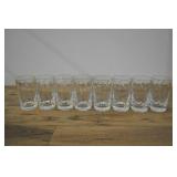 Set Of 8 Cut Crystal Glasses, Heavy Glass