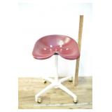 Vintage Tractor Seat Stool, Painted Red