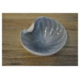 Ventian Glass Bowl, Grey & White Swirl 4.5"w
