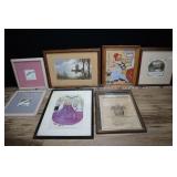 Collection Of Seven Framed Prints,