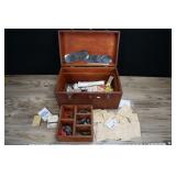 Wooden Tool Box Loaded With Tackle,