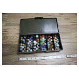 Assorted Marbles In Green Case