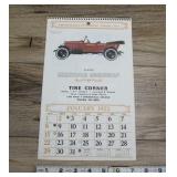 1978 Reproduction 1922 Cars Calendar