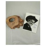 Chuck Connors Autographed Burl Wood