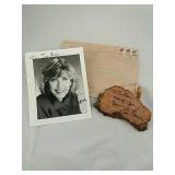 Karen Grassle Autographed Burl Wood
