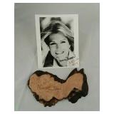 Candice Bergen Autographed Burl Wood