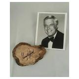 George Peppard Autographed Burl Wood