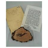 Toby Bowen Autographed Burl Wood