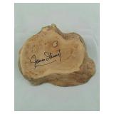 James Stewart Autographed Burl Wood