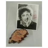 Gene Wilder Autographed Burl Wood