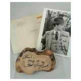 Chevy Chase Autographed Burl Wood;