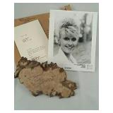 Olivia Newton-john Autographed Burl Wood;