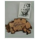 Elizabeth Montgomery Autographed Burl Wood;