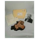 Mickey Rooney Autographed Burl Wood
